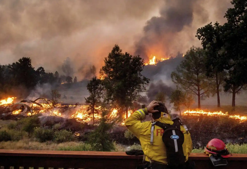 Wildfire in California. Obtained from https://www.theguardian.com/us-news/2020/oct/05/california-fires-4m-acres-wildfires-burn 